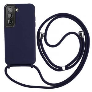 Keteen Collier pour Samsung Galaxy S22 Coque Silicone Liquide Bumper Housse Galaxy S22 Lani&egrave;re avec Cordon R&eacute;glable Longueur Cha&icirc;ne Lanyard Case Housse &Eacute;tui pour Samsung Galaxy S22, Bleu fonc&eacute; (Keteen, neuf)