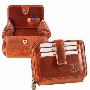 MATADOR Portefeuille Homme Cuir #Grenade NEXTGEN avec Noble Bo&icirc;te Cadeau, Luxe RFID Porte Carte, Porte Feuille pour Homme avec de Nombreux Compartiments &agrave; Cartes en Marron Vintage (MATADOR LEDER "The German Brand", neuf)