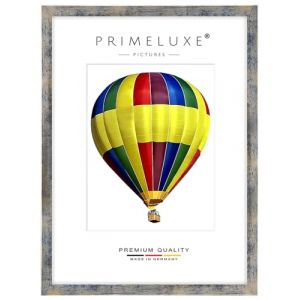 PrimeLuxe Cadre photo en bois 60 x 65 cm (Dimension de l'image) en Argent Bleu Or | Couleur et taille s&eacute;lectionnables | pour affiches | Puzzle | collage de photos (E-Commerce DELUXE, neuf)