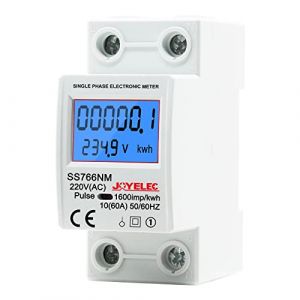 JOYELEC Compteur Électrique Monophasé, Compteur Electrique Consommation avec Écran LCD sur rail DIN, 10(60) A 230V Affichage de la consommation d'énergie, de la puissance,de la tension et du courant (wenzhoumaozhoudianqikejiyouxiangongsi, neuf)