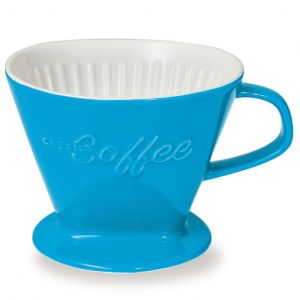 Creano XXL Filtre à Café en Porcelaine Céramique - Taille de Filtre 4-6 - Bleu (Creano, neuf)