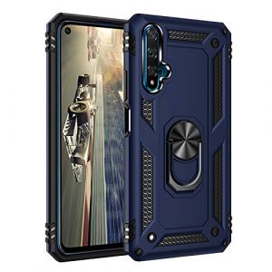 BestST Coque Huawei Honor 20/Nova 5T, Support de Bague en m&eacute;tal, pivots de Rotation &agrave; 360 &deg; & 180 &deg;. &Eacute;tui de Protection Slim Soft TPU + PC, Compatible avec Support de Voiture magn&eacute;tique - Bleu (BestST, neuf)