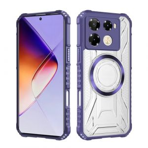 Lucyliy Coque pour Infinix Note 40 Pro 4G / 5G / Infinix Note 40 Pro Plus Coque Étui Housse Case [Plaque arrière PC + Construction Multi-matériau du châssis TPU, Anneau magnétique en métal] Purple (liyhong, neuf)