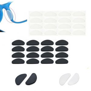 iCovalescent 20 Paires Coussinet Lunettes Nez, Antid&eacute;rapants Coussinets de Nez &agrave; Lunettes Auto-Adh&eacute;sives, pour Lunettes de Soleil Spectacles(10Transparent, 10Noir (zhuanbenya, neuf)
