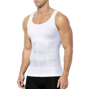 Casey Kevin D&eacute;bardeur Gainant Homme D&eacute;bardeur Sculptant Homme Debardeur Homme Musculation Compression sous-v&ecirc;tements, Blanc, XL (Casey-Kevin, neuf)