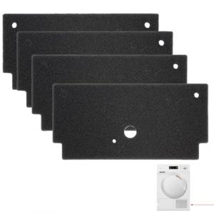Lot de 4 tapis filtrants pour filtre éponge de rechange Bosch 12022801 - Filtre éponge - Tapis filtrant pour sèche-linge à pompe à chaleur - Filtre pour sèche-linge à condensation - Mousse filtrante - (denghangsupstore, neuf)