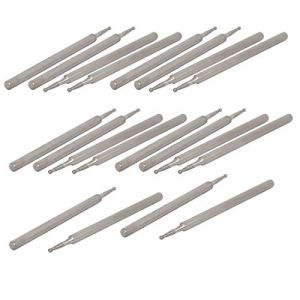 sourcing map 2,35mm Tige Dia 1mm Tête Losange meulage forme bille fixé morceau 20pcs (Weisser Berg, neuf)