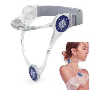 Support de cou r&eacute;glable, collier cervical, appareil de traction du cou, &eacute;tireur du cou, correcteur de posture pour homme et femme, soulagement de la pression de la colonne cervicale (transparent) (清风jingpin, neuf)