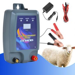 10 KM ClôTure éLectrique, ClôTure éLectrique Pour Animaux, electrificateur cloture electrique 12 V, clôture électrique avec affichage pour chevaux, poneys, moutons et élevage de volailles (Ronghaonan, neuf)