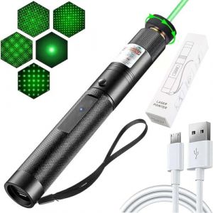 Pointeur Laser Vert Jouets Interactifs pour Chats Et Chiens, Laser Pointeur, Laser Chat, Jouets éLectriques Intelligents pour Les Exercices de Formation, par Laser Pointeur sans Fil Rechargeable (Serria, neuf)