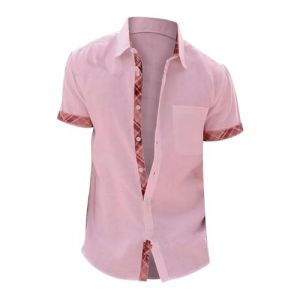 Uwdiohq Commandes en Cours De Livraison Chemise Homme Col Mao Lin Hawaienne Manches Courtes Blanche Slim 5XL Noir Liquette Infroissable Chemisette Coton Pilote Déguisement Disco Hawaien (Uwdiohq, neuf)