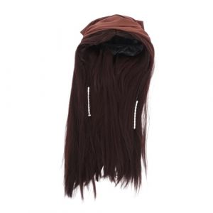UKCOCO Perruque de pirate marron avec foulard - Accessoire de d&eacute;guisement de pirate - Perruque marron pour homme et femme - Id&eacute;ale pour les f&ecirc;tes d'Halloween et de carnaval (Gaporgira, neuf)