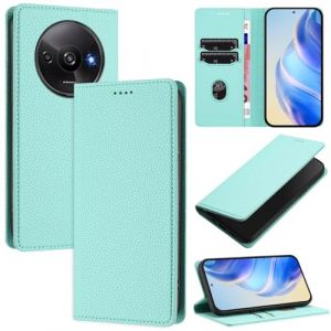 xinyunew Coque pour Xiaomi Redmi A3 4G/Redmi A3X/Poco C61, RFID Blocage Portefeuille Etui &agrave; Rabat, Housse en Cuir PU pour Xiaomi Redmi A3 4G/Redmi A3X/Poco C61, Vert Clair (xinyunew, neuf)