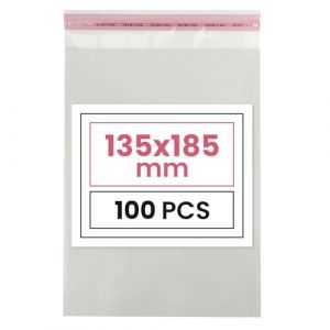 Netuno 100 sachets plats en PP 13,5 x 18,5 cm sachets plastiques transparents en polypropyl&egrave;ne emballages d'envoi sacs plastiques transparents sacs plats d'exp&eacute;dition sac d'exp&eacute;dition plastique (netuno, neuf)