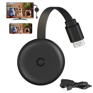 Dongle HDMI sans fil - 2025 Nouveau, Plug-and-Play, Dongle d'affichage HDMI Miracast 2,4/5 GHz Adaptateur d'affichage WiFi 4K Compatible avec smartphone/ordinateur portable/PC/moniteur/projecteur (XHUAWEI, neuf)