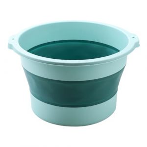 Poot-pied pliable seau de trempage de pied l&eacute;ger portable avec un point d'acupoint de massage pour les voyages &agrave; domicile Spa Mati&egrave;re plastique de relaxation (Vert clair) (Nufang, neuf)