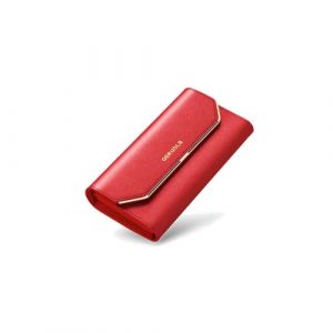 PORRASSO Portefeuille Femme Cuir Porte-Monnaie avec Blocage Anti RFID Grande Porte Monnaie Mode Portefeuille Longue Wallet Rouge (ASPOTEC SRL, neuf)
