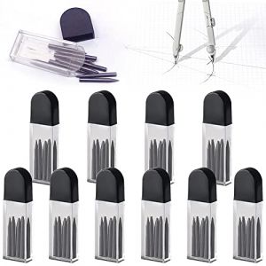 Mine de Compas, Recharge pour Compas, 100 Pièce Recharges de Mine pour Compas, 2mm Recharge Boussole, Mine Compas Professionnel, Mines de Rechange pour Compas 2B (OliveeeBeauty, neuf)
