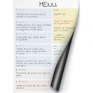 PACKLIST Tableau Magnétique Hebdomadaire. Planificateur Hebdomadaire Tableau Magnétique A4 au Design Coloré - Organisez Votre Vie, Repas et Activités Quotidiennes. Organisez Bien Votre Vie ! (PACKLIST, neuf)