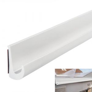 Inscrip Goutti&egrave;re de toit en forme de J pour camping-car, 26 mm de hauteur - Goutti&egrave;re auto-adh&eacute;sive en forme de J pour camping-car, liste de goutti&egrave;re en PVC, bande de pluie en PVC, bande de (inscripted, neuf)