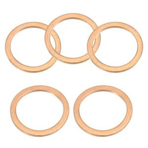 PATIKIL Joint Cuivre M22, 5 Pièces 22mm ID 28mm OD 1.5mm D'Épaisseur Rondelle Plate Métrique pour Vis Boulon Bouchons de Vidange D'Huile (PATIKIL UK, neuf)