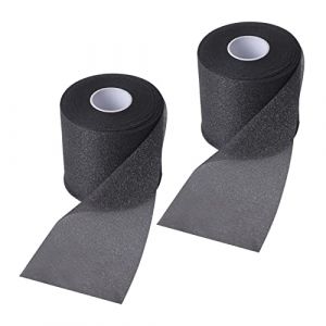 2 Rolls Ruban en Mousse Sport 7cmx27m, Pré-Enveloppant Athlétique Ruban Non Adhésif Hypoallergénique, Sous-Enveloppé Bandage Elastique, Rubans Mousse Protection pour Poignets Cheville Raquette (Noir) (Gadebo, neuf)