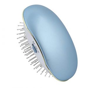 Brosse à cheveux de massage, Brosse à cheveux électrique anti-statique, peigne de massage électrique, cuir chevelu, redresseur, brosse à piles(Bleu) (Beiyizhu, neuf)
