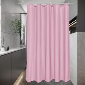 EurCross Rideau de douche étroit, 100 x 200 cm, en tissu textile, pour salle de bain, rose, petit, imperméable, lavable, anti-moisissure, antibactérien, avec 7 anneaux (Eurcross, neuf)