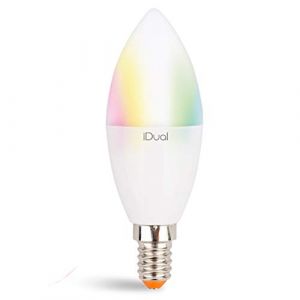 LUTEC Ampoule LED E14 avec t&eacute;l&eacute;commande - Ampoule intelligente pour &eacute;clairage domestique - &Eacute;conomie d'&eacute;nergie - Intensit&eacute; variable - Id&eacute;al pour la famille, les f&ecirc;tes (lot de 1 sans t&eacute;l&eacute;commande) (Stock-family, neuf)