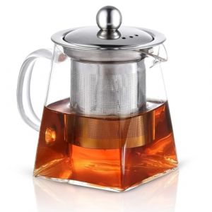 Cuperinox Th&eacute;i&egrave;re en verre borosilicate avec infuseur pour th&eacute; et infusions, r&eacute;sistante &agrave; la chaleur et compatible micro-ondes- Infusion Prestige Collection (750 ml) (CUPERINOX, S.L., neuf)