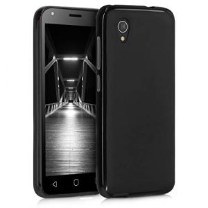 kwmobile Housse Compatible avec Alcatel 1 (5.0") Coque - Housse de t&eacute;l&eacute;phone Protection Souple en Silicone - Noir Mat (SX-Commerce, neuf)