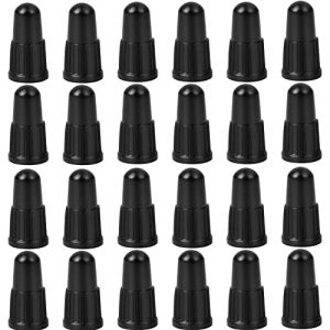 Bouchon de Valve en ABS, Lot de 24, Bouchons Noirs compatibles avec Les valves Presta et françaises, Cache-pneus pour Chambres à air de vélo, Bouchons Valve Velo, Bouchon Valve Presta Vélo, Capuchon (Your Day Mate, neuf)
