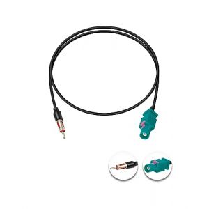 Vecys Fakra Z Câble Fakra Z Mâle vers DIN Mâle Câble Adaptateur 20IN/50CM DIN Plug Pigtail RG174 pour Antenne Radio FM/AM (RFconet, neuf)