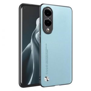 HONLEN Coque de pour Samsung Galaxy S25 Edge (6.7" inches) &Eacute;tui de T&eacute;l&eacute;phone Professionnel en Cuir, Bleu Clair (HONLEN, neuf)