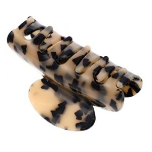 UKCOCO Pince &agrave; Cheveux pour Femmes 1 Grosse Taille en Acrylique Motif Marbre Beige R&eacute;tro Accessoire Coiffure &Eacute;l&eacute;gant pour Queue de Cheval Usage Quotidien (Gaporgira, neuf)
