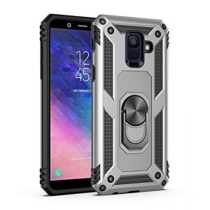 BestST Coque Samsung Galaxy J8 2018, Silicone Souple et PC Dur Coque avec Support B&eacute;quille M&eacute;tal Multi-Angles Etui, Protection Double Couche Multi-Fonctionnel Housse pour Samsung Galaxy J8 2018 (BestST, neuf)