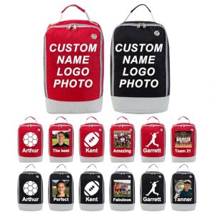 Sac de Sport Personnalisable, avec Logo, R&eacute;sistant &agrave; l'eau et Facile &agrave; Nettoyer, Id&eacute;al pour Le Football, Le Rugby et la Danse, pour Filles et Gar&ccedil;ons (Rouge) (Zhuolishipin, neuf)