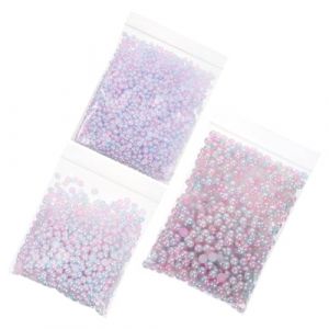 DIYEAH 3 Sacs Perles Plates &agrave; Dos Plat Non Fix&eacute;es Pour D&eacute;coration De Manucure Ornements Ongles Pour Femmes Mat&eacute;riel De Nail Art Diy (Alberuell, neuf)