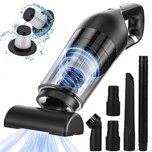 Czemo Aspirateur Voiture Puissant 9000Pa 120W Mini Aspirateur à Main sans Fil Rechargeable avec Filtre HEPA USB Aspirateur de Table, Aspirateur Poil de Chien pour Maison Voiture (YIFU B-COMERCE S.R.L., neuf)