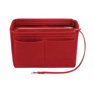 lumanothy Organisateur de sacs &agrave; main avec plusieurs poches, en feutre Longchamp, organiseur pour longchamp, polene, mommy, sac de courses, rouge, taille M (Onesd, neuf)