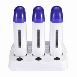 Appareil de Chauffage D'épilation, épilateur Cire Chaude Rouleau épilatoire Épilation Chauffe Roll On Epilation/Appareil Double Cartouches épilation Pour Beauté Femmes Machine D'épilation Salon Kit (SAINUO LIGHT, neuf)