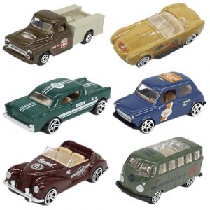 SZJFYMQ 6PCS R&eacute;tro Voiture Enfant, Mod&egrave;le De Alliage Voiture Ancienne, Enfants Miniature V&eacute;hicules, Mod&egrave;Les de Set de Course Cars pour Gar&ccedil;on Fille Cadeau (shenzhenshijinfuyuandianzishangwuyouxiangongsi, neuf)