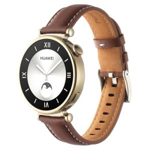 RuenTech Bracelet de rechange en cuir v&eacute;ritable souple compatible avec Oneplus Watch 3 43 mm, 18 mm pour montre connect&eacute;e Oppo Watch X2 Mini, Mittelgro&szlig;e, Cuir, Pas de gemme (Jiuxuanshiye, neuf)