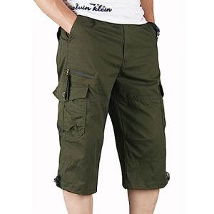Onsoyours Short Cargo Coton Casual Lâche avec Poche Pantalon Court Short Homme Casual Lâche Sport Jogging Slim Fit Militaire Short de Sport Cargo Short Homme Bermuda Cargo de Travail A Armée Verte M (Sungood Fashion, neuf)