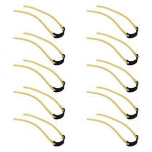 Lot de 10 sangles de lance-pierre, sangles élastiques de rechange, élastiques en latex pour lance-pierres, accessoires de chasse robustes pour adultes (ANETTEE GLOBALISS, neuf)
