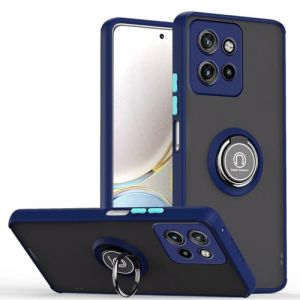 EASSGU Coque pour Motorola Moto g15 / Motorola Moto g15 Power (6.72" inches), Ring Stand Clear Etui, Antichoc, Dropproof TPU Silicone Bumper Phone Case - Bleu Royal (EASSGU, neuf)