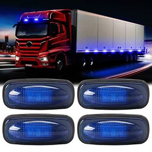 Yifengshun 4pcs 3LED Feux De Position LatéRaux Bleu 12-24V Feu De Remorque Super Lumineux Et éTanche Applicables Pour Camion Camping-Car Camion RV Bateau Avant ArrièRe Feux De Gabarit Pour (yifengshun, neuf)