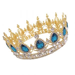 CALLARON -tête De Mariée Baroque Coiffe De Cheveux Décorative Diadème Pour Robe De Mariée Vert (Raindrops On Roof, neuf)