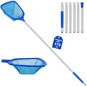 KGC &Eacute;puisette pour piscine avec manche 80,5 cm &agrave; 1,7 m, &eacute;puisette pour piscine ultra &agrave; mailles fines, &eacute;puisette pour piscines, bassins pour poissons, bains &agrave; remous, bassins de jardin, algues et pour (holon supplier, neuf)