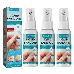 Pansement liquide pour la peau, spray imperméable à l'eau, bandes liquides, spray de bandage liquide, imperméable et respirant, colle à séchage rapide pour plaies, bandage adhésif protecteur liquide (Kbsin212, neuf)